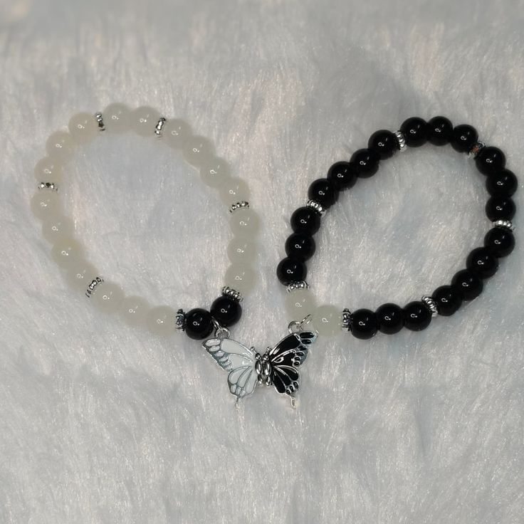 Couple Butterfly Bracelet – Matching Love Symbol Bead Bracelets