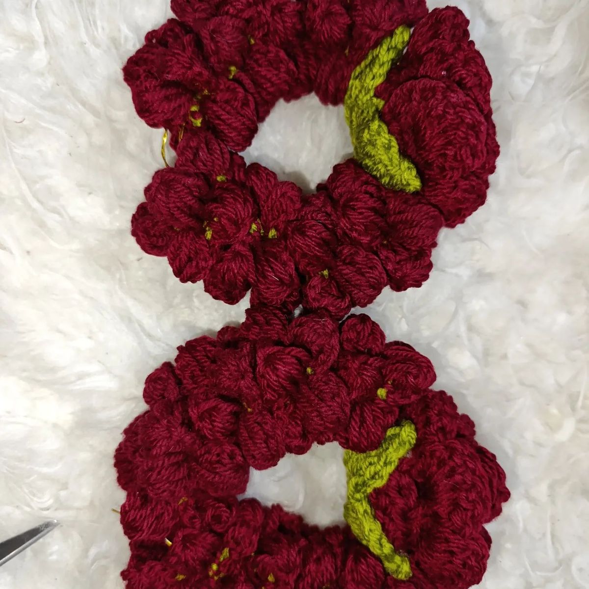 Handmade Crochet pair Gajray – Elegant Floral Hair & Hand Accessories