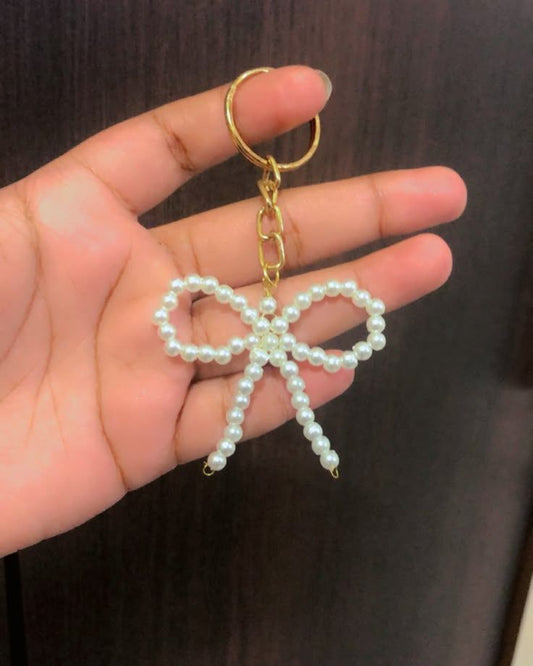 Bow Pearl Keychain – Cute, Elegant & Stylish Accessory