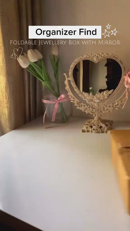 Foldable Jewellery Box with Mirror