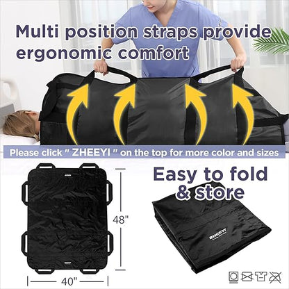 Positioning Bed Pad Patient Transfer Sheet with Handles Washable Draw Sheets Mattress