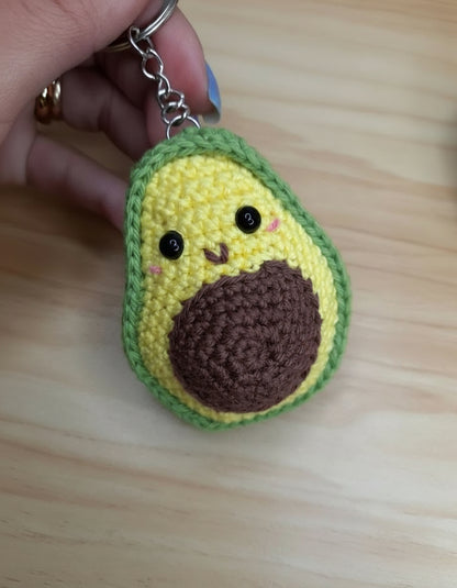 Handmade Crochet Avocado Keychain – Cute & Fun Key Holder and Bag Charm
