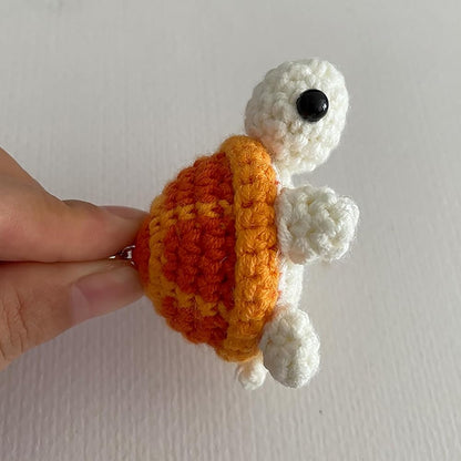 Mini Handmade Crochet Turtle Keychain Crochet Animal Turtles for Keyring Charm Handbag Bag Purse Pendant
