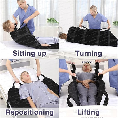 Positioning Bed Pad Patient Transfer Sheet with Handles Washable Draw Sheets Mattress
