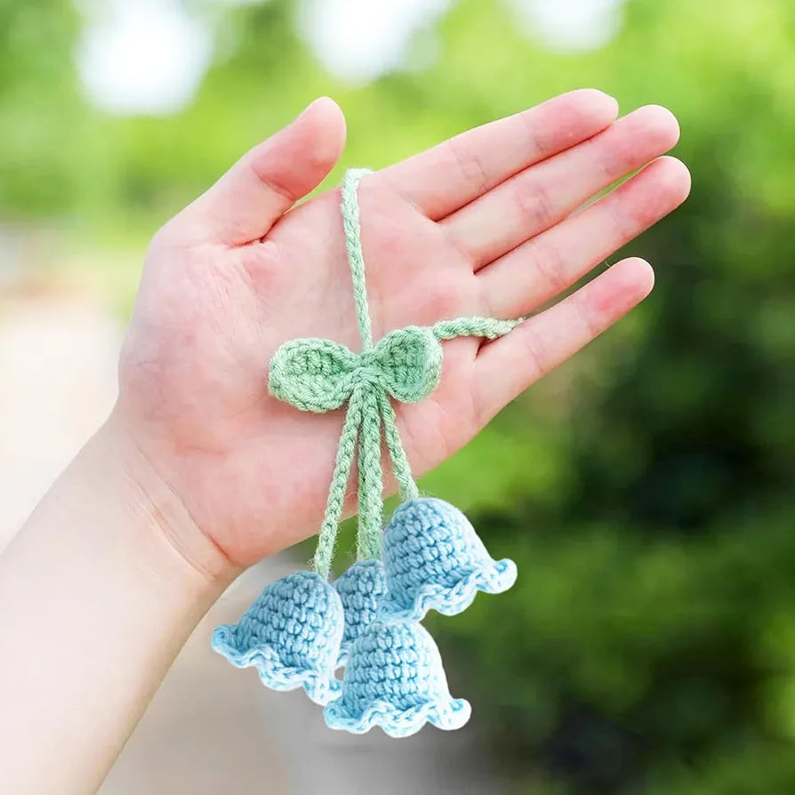 Crochet Lily of The Valley Car Hanging Decor