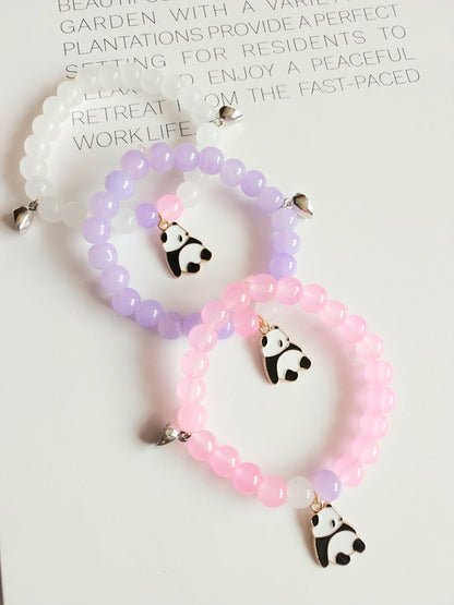 Pack of 3 - Trio Beads Bracelet with Panda Charm