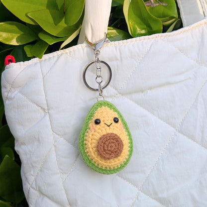 Handmade Crochet Avocado Keychain – Cute & Fun Key Holder and Bag Charm