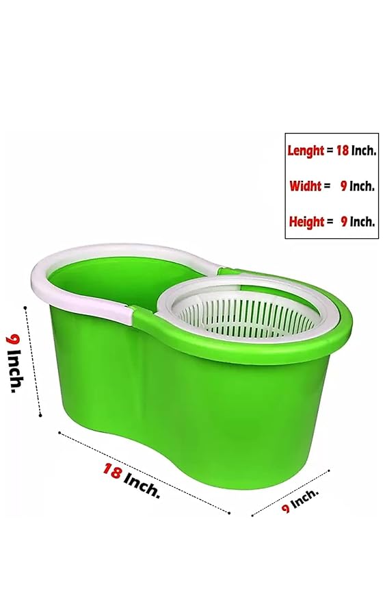 Plastic Spin Microfiber Mop with 2 Refills