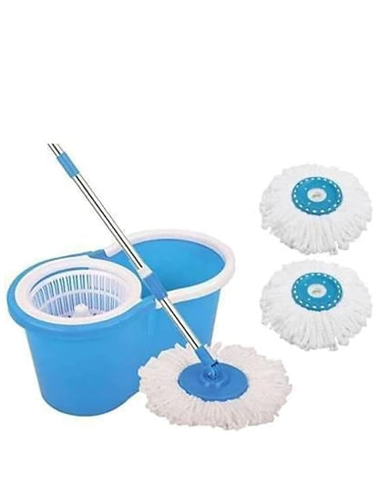 Plastic Spin Microfiber Mop with 2 Refills