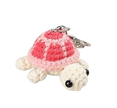 Mini Handmade Crochet Turtle Keychain Crochet Animal Turtles for Keyring Charm Handbag Bag Purse Pendant