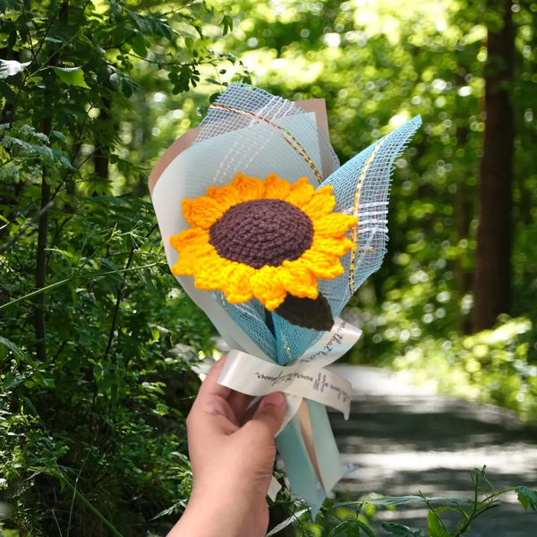 1Pcs Crochet Sunflower