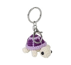 Mini Handmade Crochet Turtle Keychain Crochet Animal Turtles for Keyring Charm Handbag Bag Purse Pendant