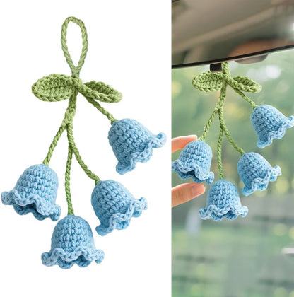 Crochet Lily of The Valley Car Hanging Decor