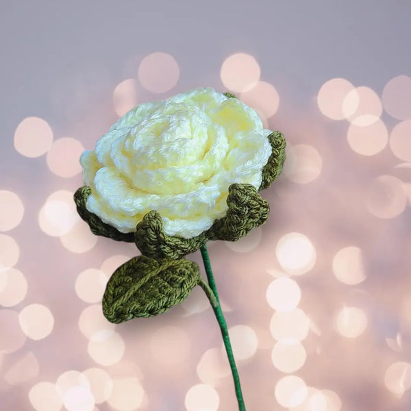 1Pcs Crochet Rose