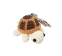 Mini Handmade Crochet Turtle Keychain Crochet Animal Turtles for Keyring Charm Handbag Bag Purse Pendant