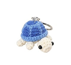 Mini Handmade Crochet Turtle Keychain Crochet Animal Turtles for Keyring Charm Handbag Bag Purse Pendant