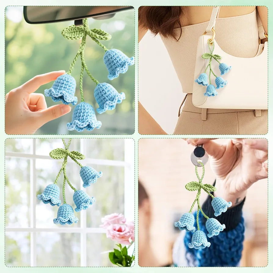 Crochet Lily of The Valley Car Hanging Decor