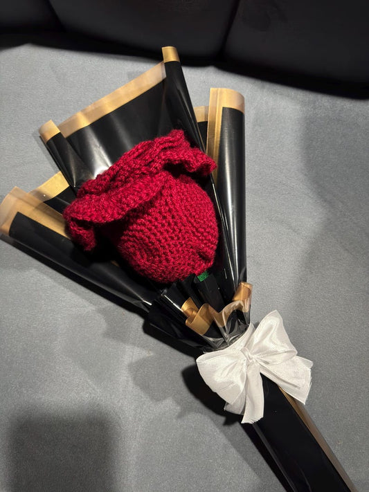 Handmade Crochet Rose Bouquet